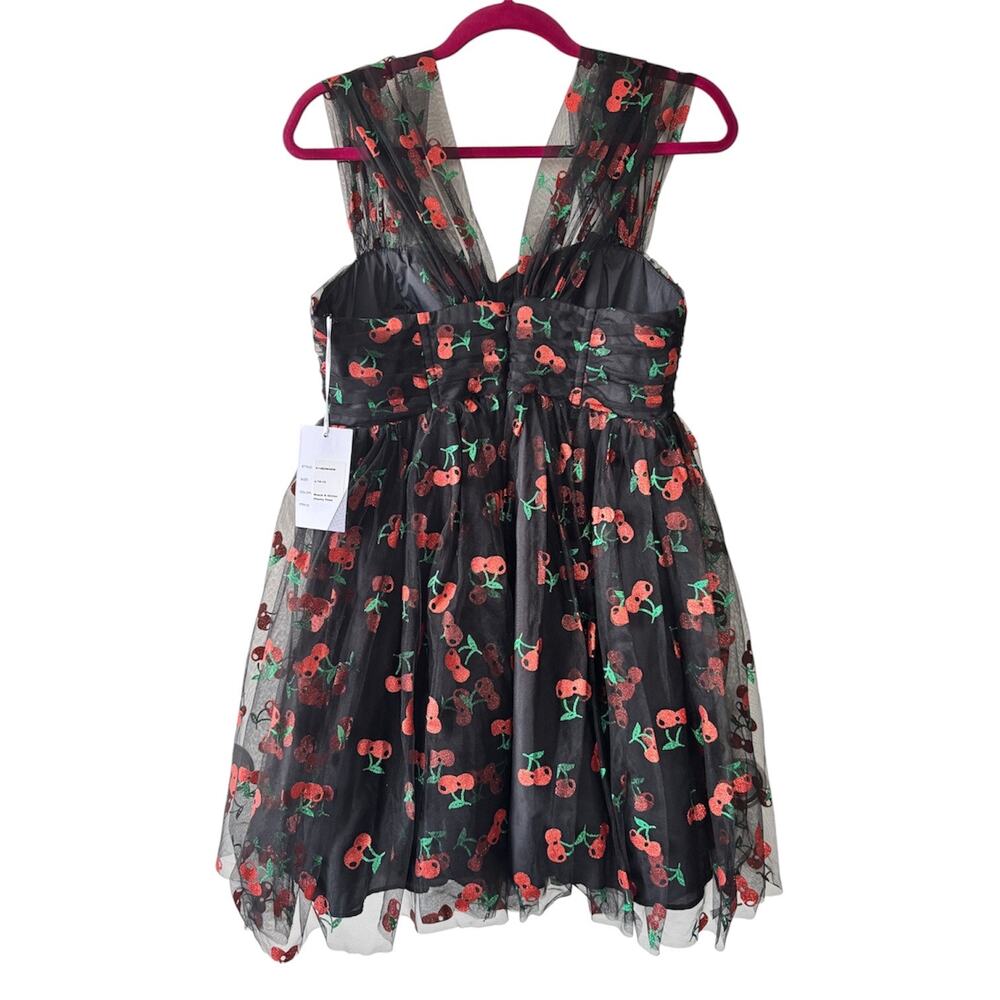 Unique Vintage Heart & Soul Cherry Print Babydoll Dress Women’s Large Rockabilly - Picture 2 of 10